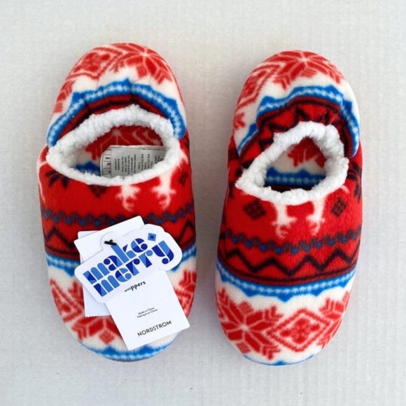 NEW Nordstrom Convertible Microfleece Family Scuff Slippers Small/Medium - Picture 5 of 15